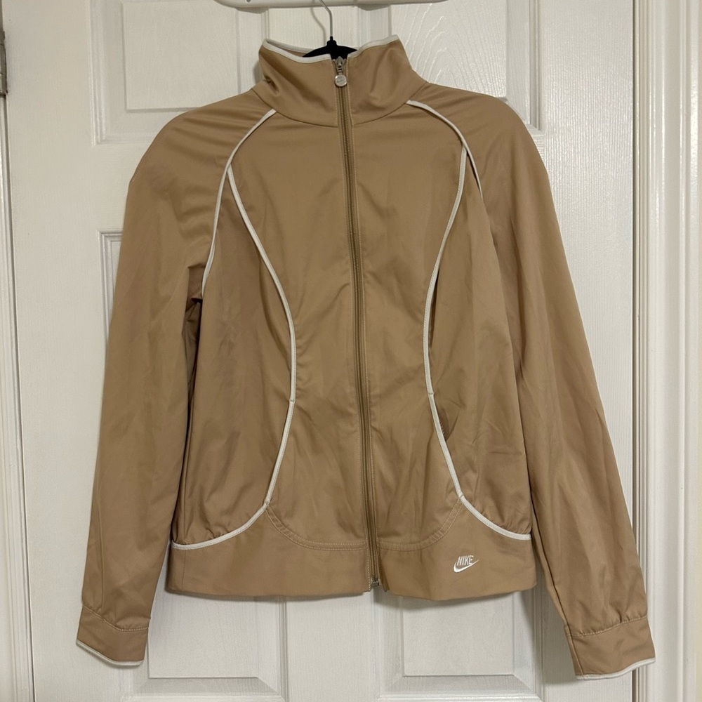 Beige Nike windbreaker jacket